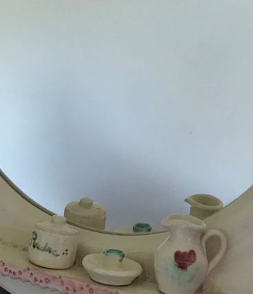 miroir vintage en porcelaine