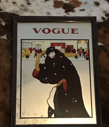 Miroir VOGUE "Art déco" tableau vintage cadre déco