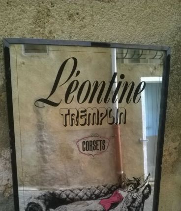 Cadre miroir publicitaire "Léontine"