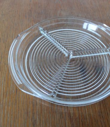 Plat en verre apéritif années 70