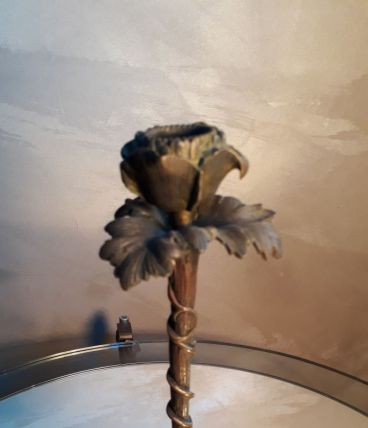 bougeoir art nouveau bronze  1900  ,  24x13cm   typique de c