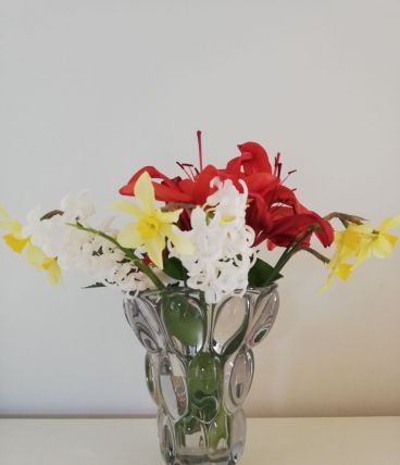 Vase en cristal bulle vintage