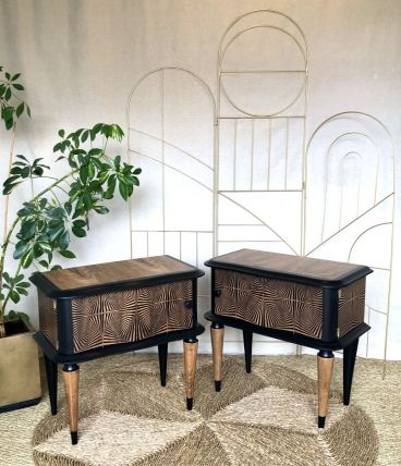 Paire de chevets vintage