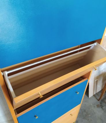 Meuble a chaussures relooker 20 paires en bois