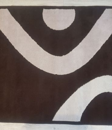 Tapis Moderne Nios marron et crème neuf