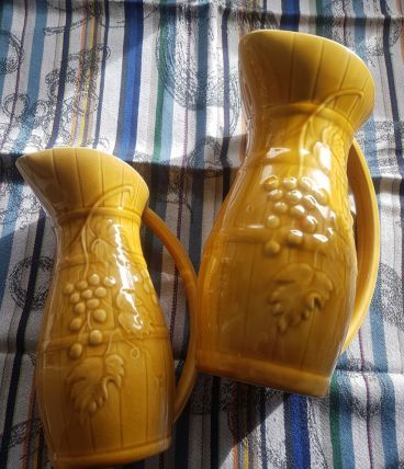 Ensemble de 2 cruches/carafes à vin  SARREGUEMINES Années 60