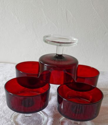 Lot 5 coupes luminarc vintage