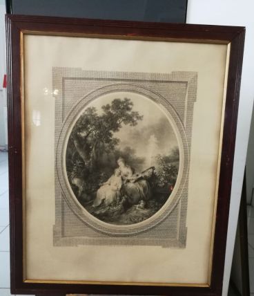 Gravure, La leçon de musique Par J-B HILAIR 