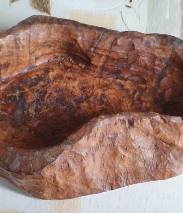 COUPE EN BOIS D'OLIVIER MASSIF ORIGINE ITALIE FAIT MAIN