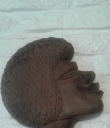 Visage africain bois 60 70,