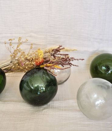 5 flotteurs de marine, 3 verts, 2 transparents