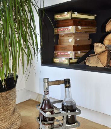 Porte bouteilles en verre