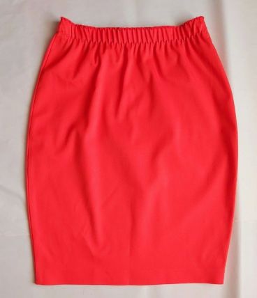 vintage années 90s jupe stretch orange fluo S