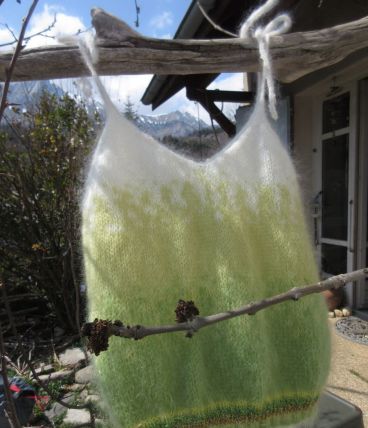 top en mohair et soie