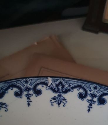 Compotier faïence de Rouen XIXeme