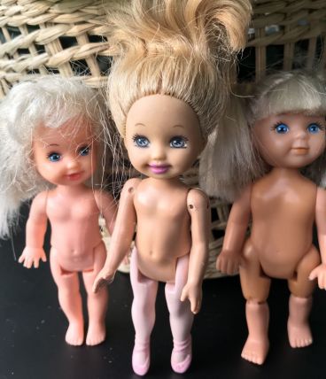 3 mini poupées vintage "Pattie, Pauline, Perrine "