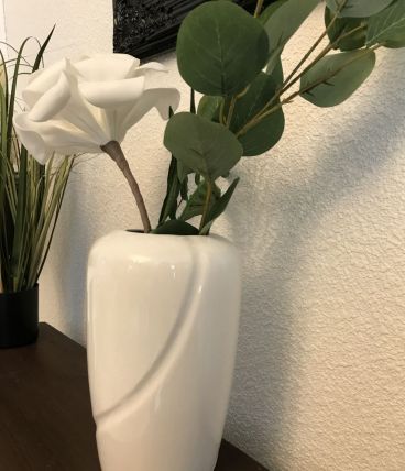 Bbeau vase blanc céramique
