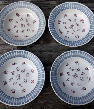 assiettes creuses sarreguemines décor anjou