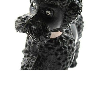 Jouet vintage caniche noir