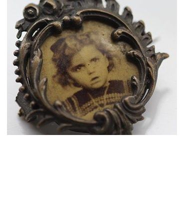 Broche vintage porte photo