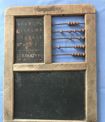 Ardoise d'écolier  avec boulier