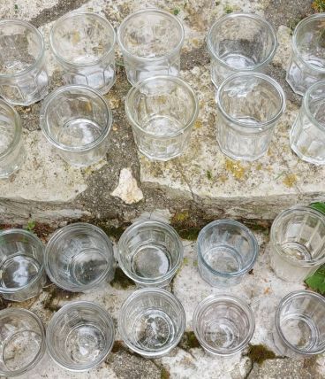 20 pots à confiture anciens