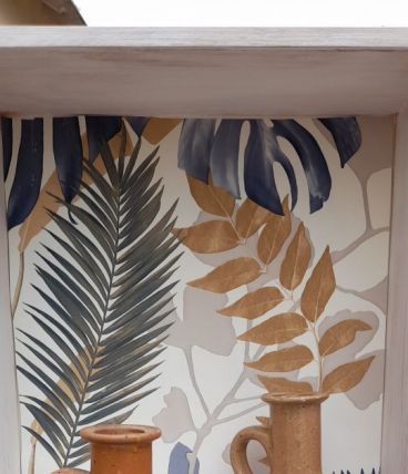 Duo de bougeoirs en grès clair, artisanal