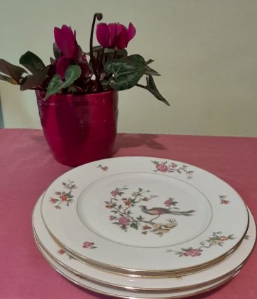 4 assiettes (2 plates + 2 creuses) anciennes, P.N France