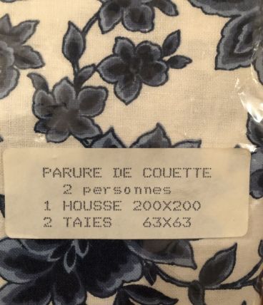 Parure de lit petites fleurs bleues 