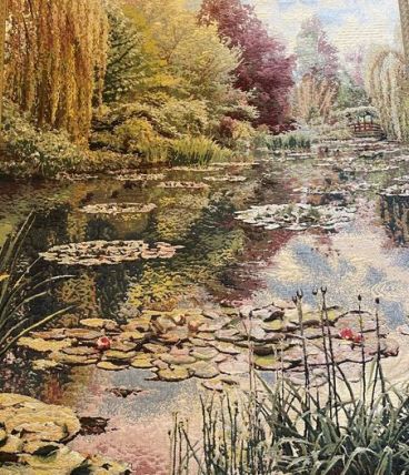 Tapisserie d'aubusson 1970 étang de Giverny claude Monet