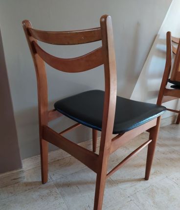4 chaises style Scandinave année 70-80 en bel etat