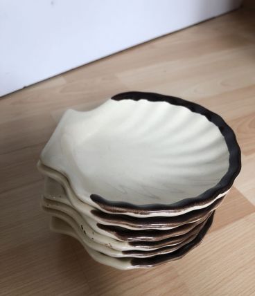 6 assiettes coquilles Saint-Jacques Emily Henry