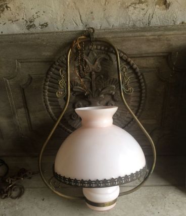 Lampe en Opaline