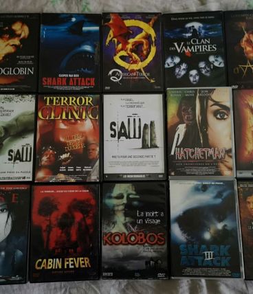 LOT DE 15 DVD HORREUR dont rares 