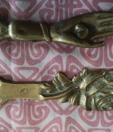 LOT de décapsuleurs Bronze main &amp; rose