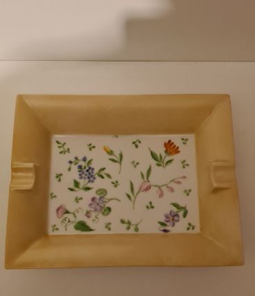 Vide Poche cendrier en Porcelaine de Limoges décor Floral