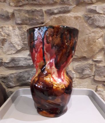 grand vase en céramique émaillée poterie d'anduze