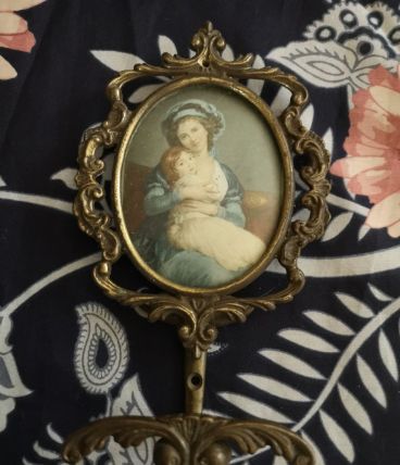 PORTE-Manteau fin Bronze  avec cadre 