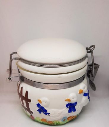 Boite à gros sel hermétique céramique canard