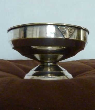 Coupe vintage art déco métal argenté