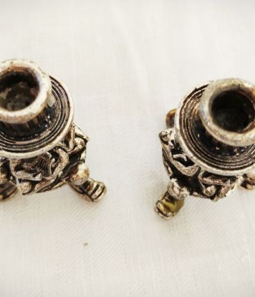 Petot bougeoir en métal ancien