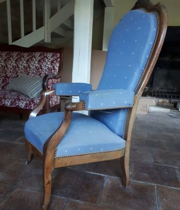 Fauteuil malade à crémaillère 