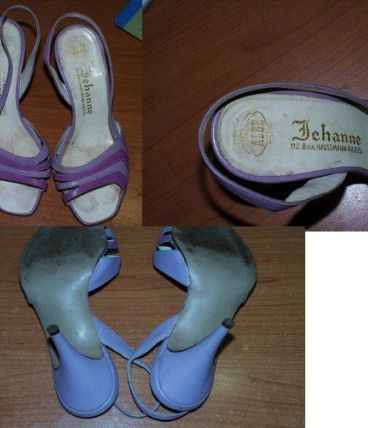 Vintage années 60 sandales violettes marque Jehanne