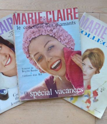 3 anciennes revues Marie-Claire 1960