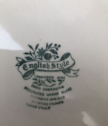 2 assiettes « English style »