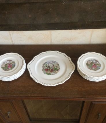 Service à gâteau porcelaine, 12 couverts 