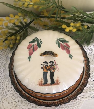 Boîte à camembert ou fromages Quimper Henriot