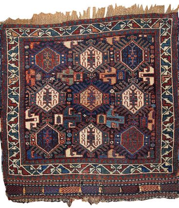 Tapis ancien Persan Khamseh fait main, 1B318