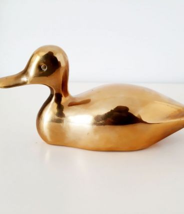 bibelot canard en laiton