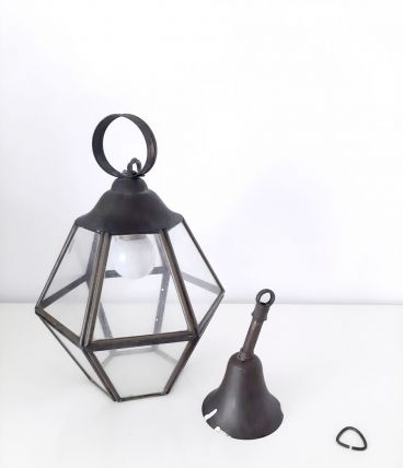 Luminaire Suspension année 70 métal filaire